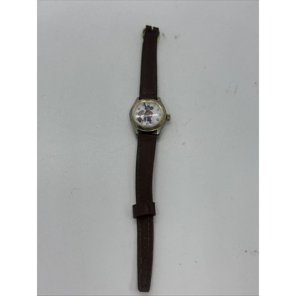 Vintage Remex Hong Kong Mickey Mouse Watch Flower ANIMATED HIppy Mickey